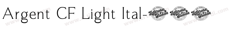 Argent CF Light Ital字体转换